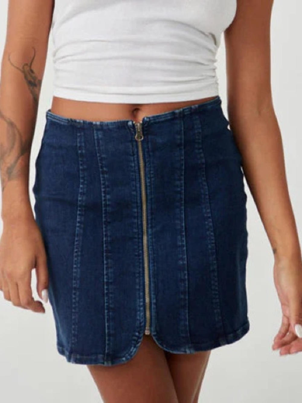 Free People We The Free Layla Denim Mini Skirt Size 2